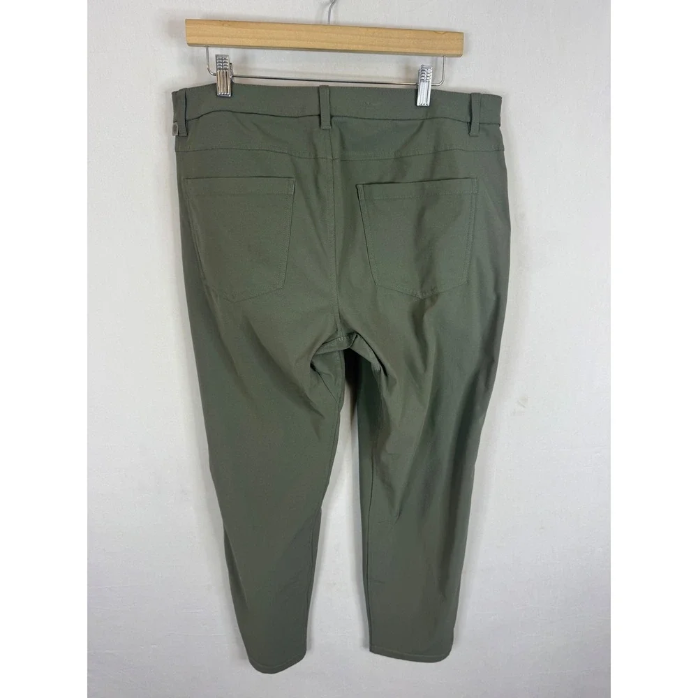 Lululemon ABC Pant Classic Warpstreme Olive Green Mens 36X30 LM5ALWS
